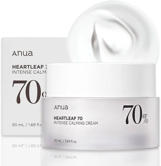 Anua 70% Extract Heartleaf intense Calming Cream.