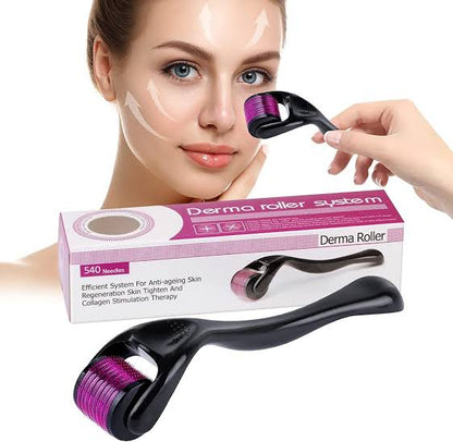 Dynamic Life Derma Roller 0.5mm with 540 Micro Needle for Hair Growth and Facial Skin Therapy